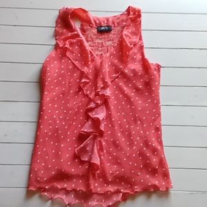 Sleeveless Coral peachy colored blouse